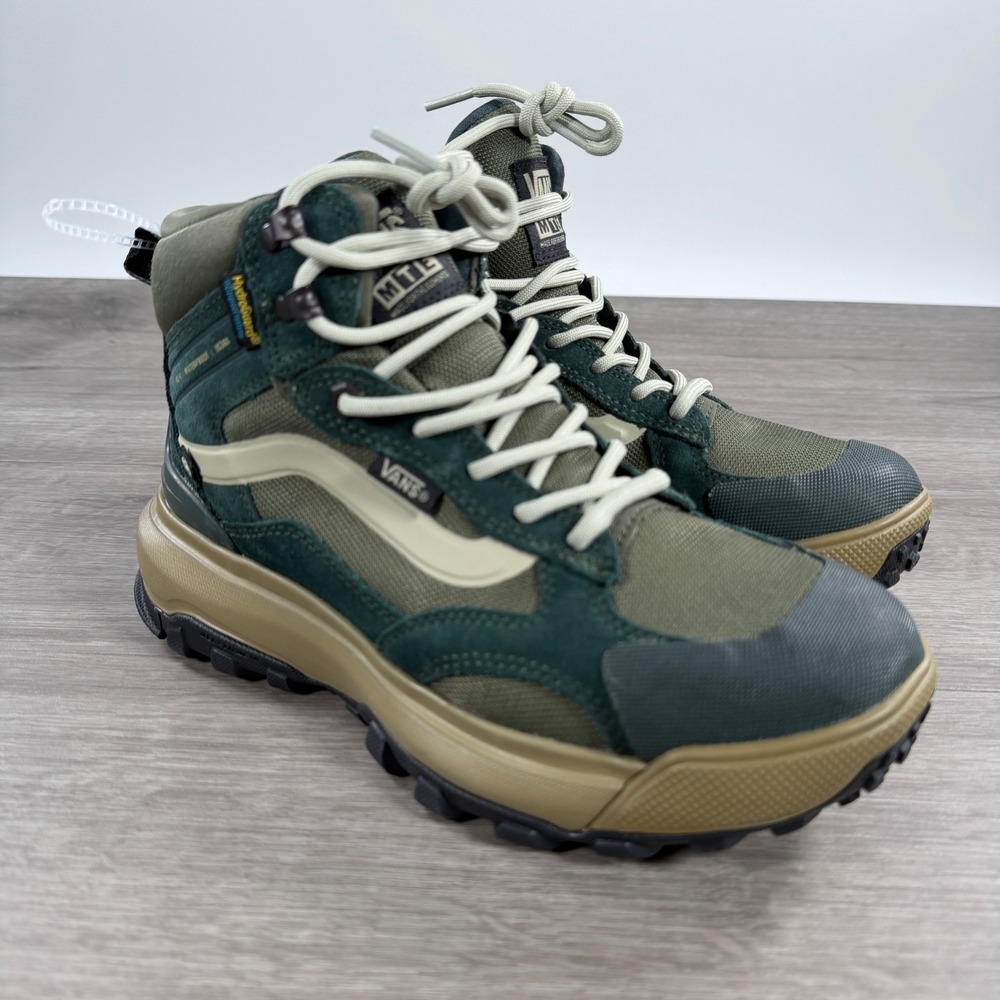 VANS Crestline Boots Waterproof MTE Green Black Mens 5.5 Womens 7
